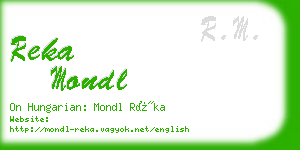 reka mondl business card